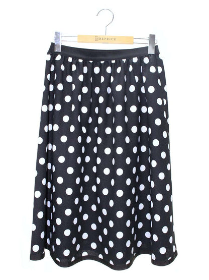 エムズグレイシー 017310 スカート 38 ブラック 水玉 フレア ITUYU34TSORS