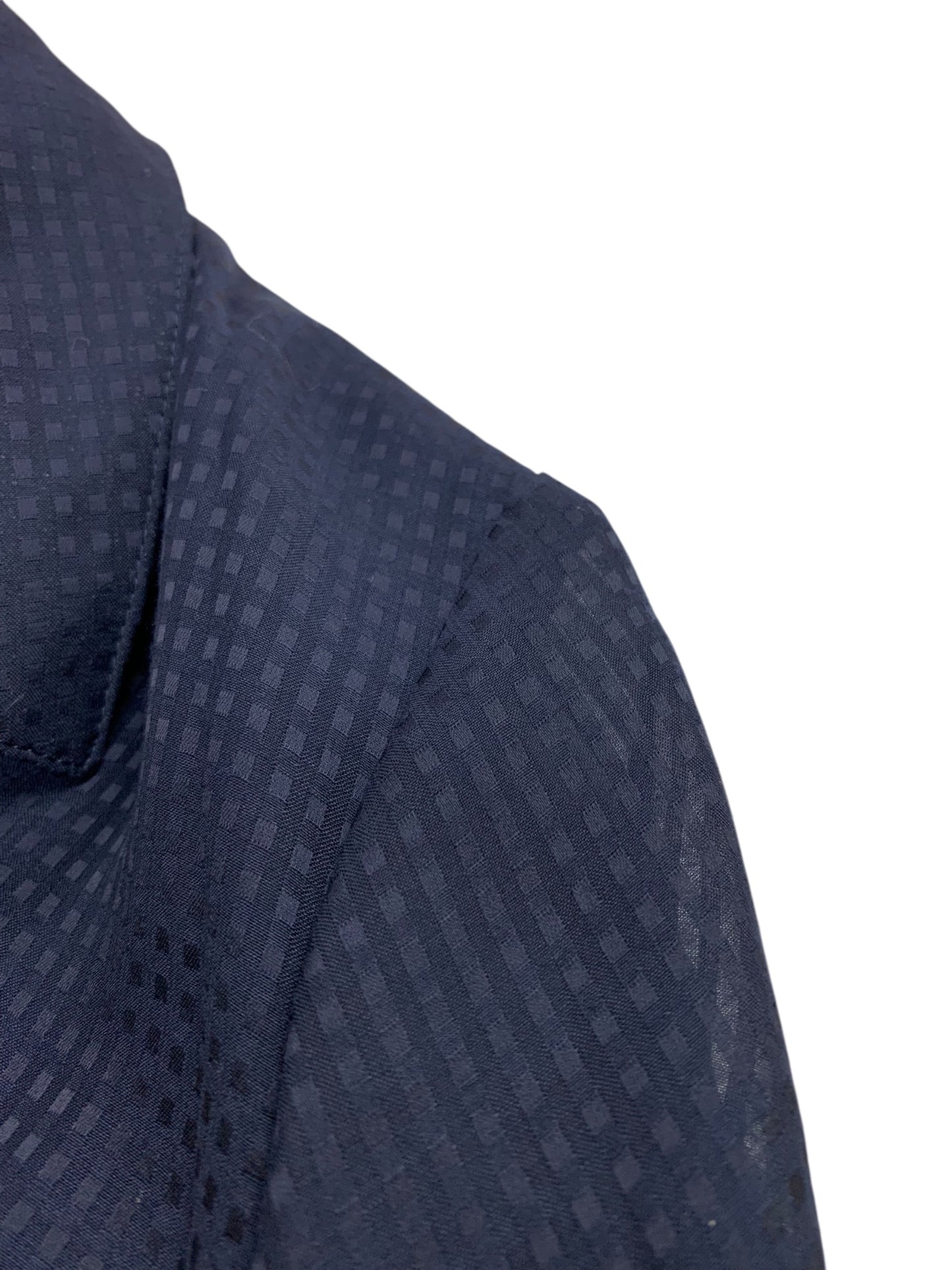 ルネ 6036720 ワンピース 34 ネイビー フェイクパール チェック IT7UQ8AZV91O