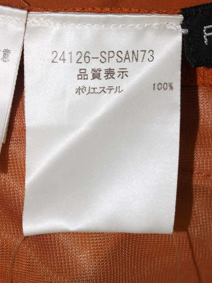 フォクシーニューヨーク ストレッチタフタ 24126 スカート 38 オレンジ IT0GNPT1CD0C