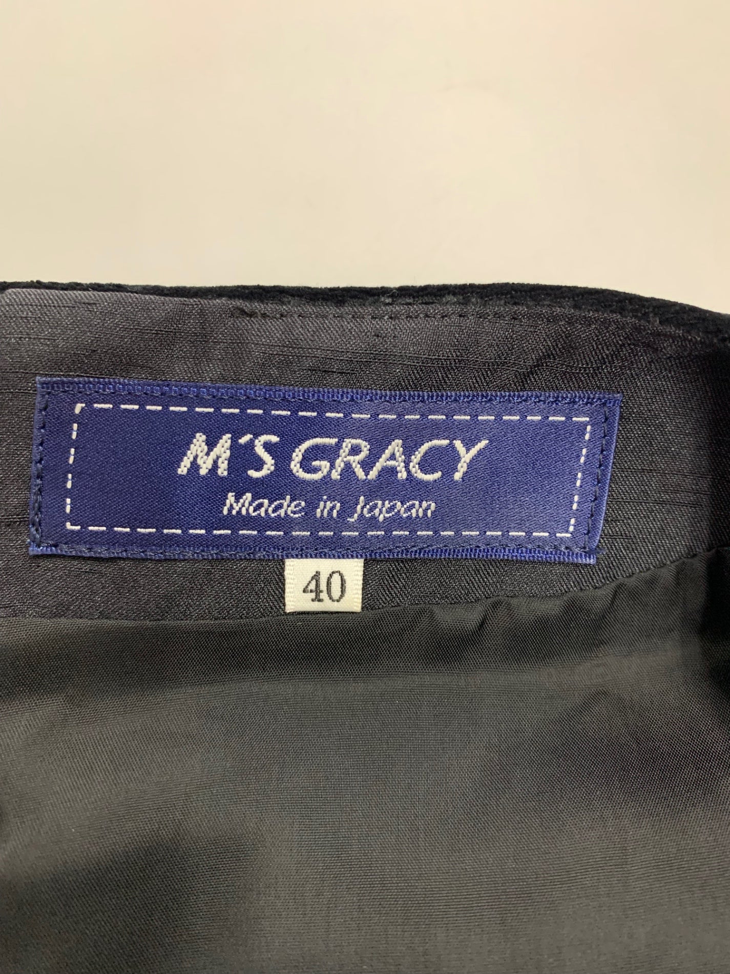 エムズグレイシー 811508 ワンピース 40 ブラック チェック リボン ベロア IT7A01QCDMG0