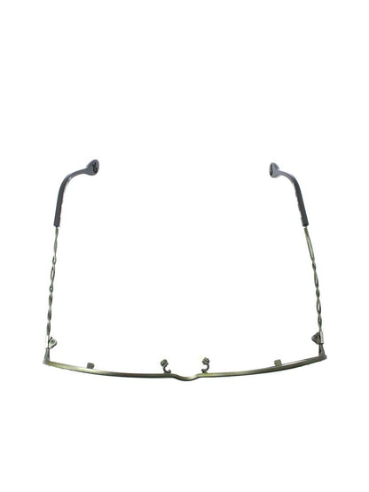 カムロ tricot メガネ カーキグリーン メタルフレーム フルリム オーバル ストーン メッシュ IT3JHUFOJ658 【SALE】