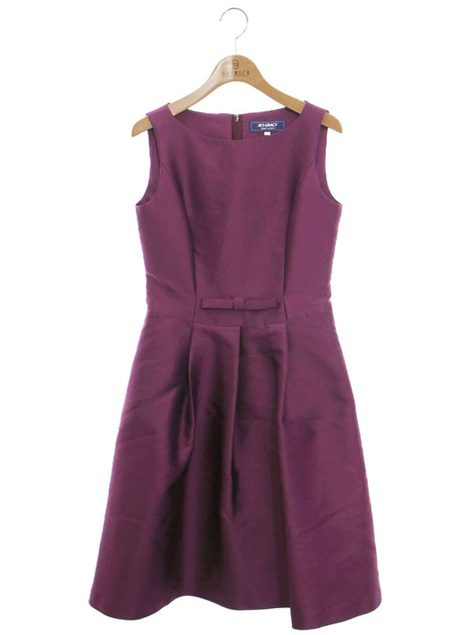 エムズグレイシー 721540 ワンピース 36 パープル サテン リボン IT63RZP5P7ML