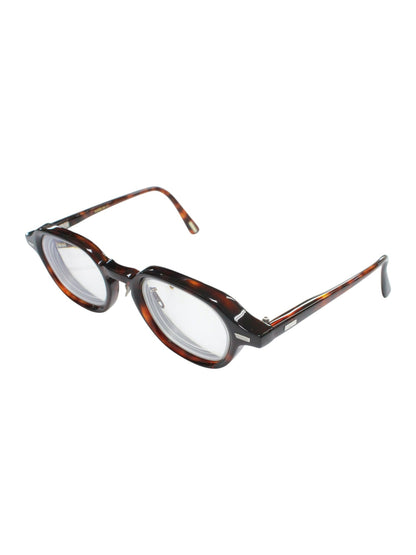 ユウイチトヤマ 5 BEACON col.03 メガネ ブラウン セルフレーム フルリム ウェリントン IT2LQBVCY584