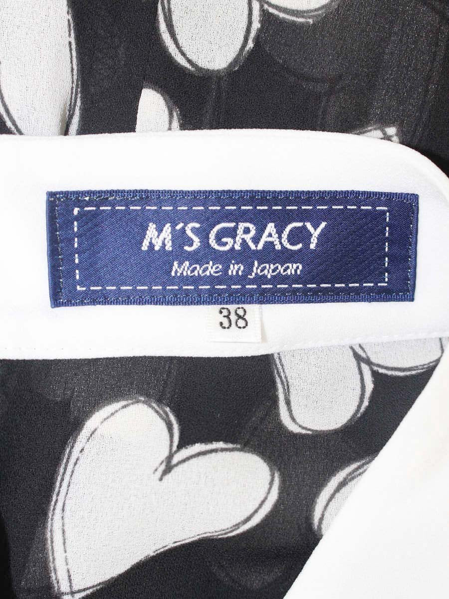 エムズグレイシー 310316 チュニック 38 ブラック ハートモチーフ ITWG43MQGYF7