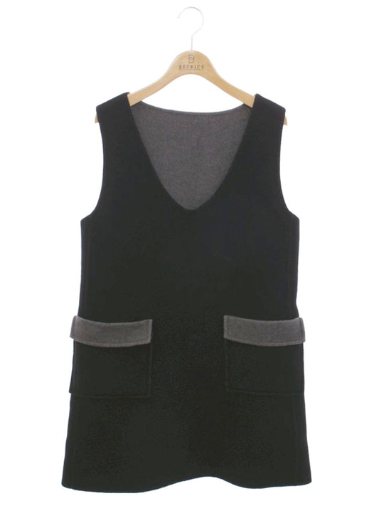 トゥービーシック W5M70-221-09 ワンピース 40 ブラック ウール混 ITUQYVL4OIQK 【SALE】