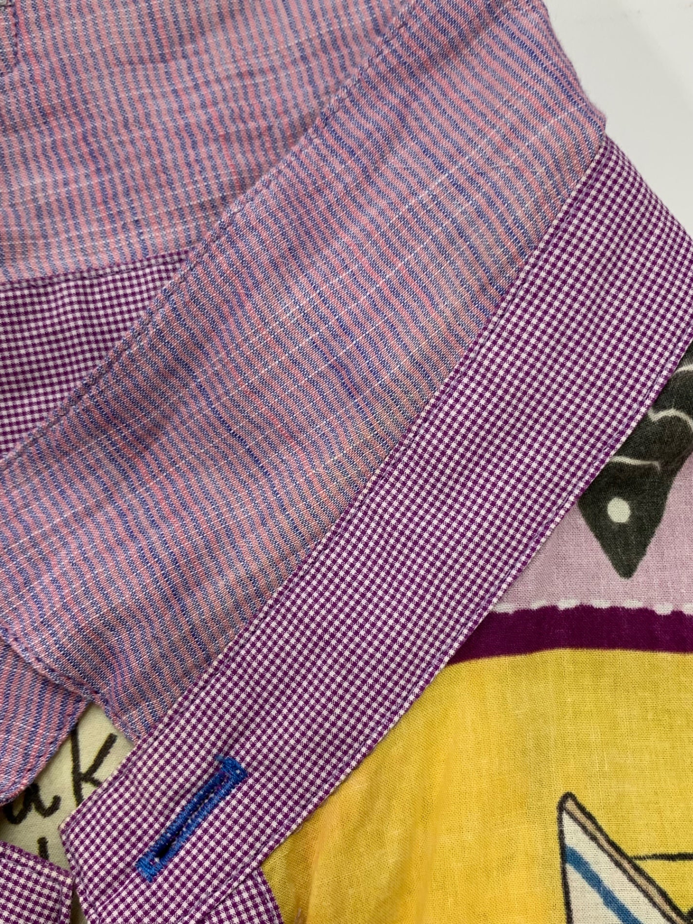 アルベロベロ 215975 シャツワンピース パープル ブタ 魚 イルカ フルーツボタン ITYWD7MT615K