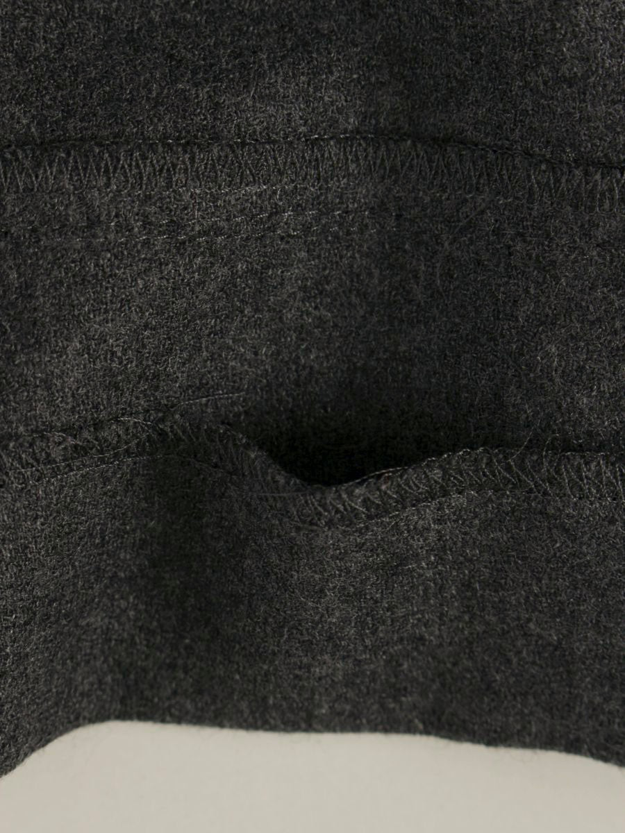 エムズグレイシー 521718 ワンピース 36 グレー 切替 リボン ウール IT6FL6VTDDB1