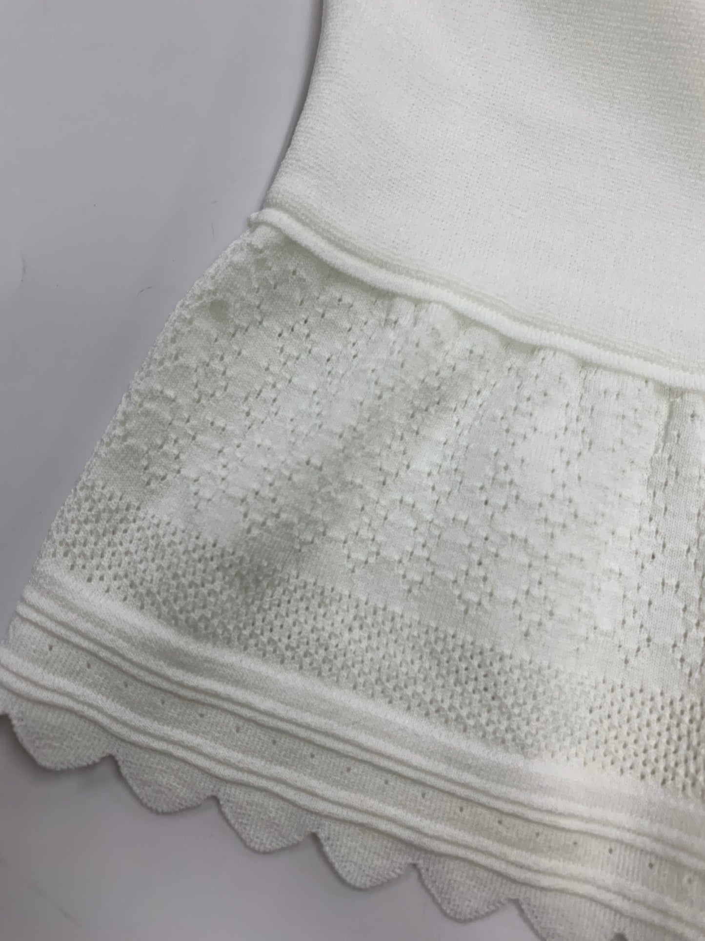 エムズグレイシー 裾レーシージップアップ 418125 カーディガン 38 ホワイト ITXC7IJTL8LC