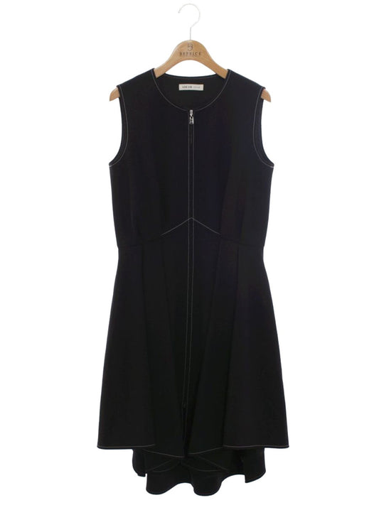 アディアム Sleeveless Zip Dress 40290 ワンピース 2 ブラック フロントジップ ITDT50NS3Z7O