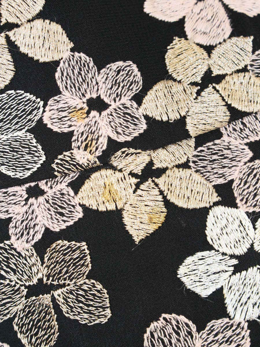 トッカ FIRST FLOWER ドレス OPTOLW0520 ワンピース 4 ブラック 刺繍 ITZW68ZGT66O