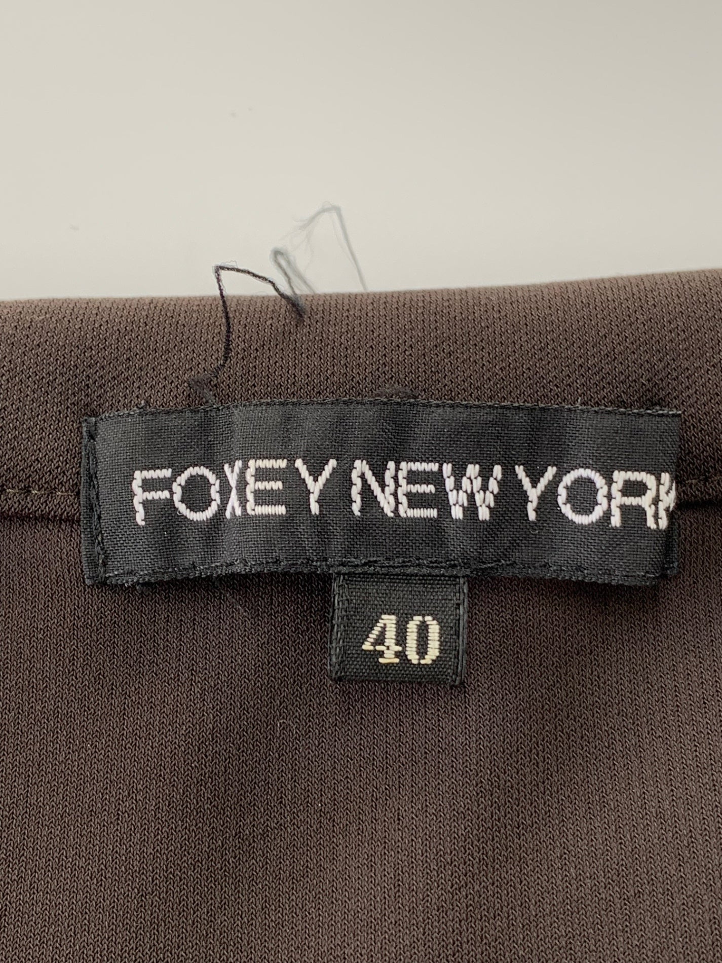 フォクシーニューヨーク 24134 カーディガン 40 ブラウン マットストレッチジャージー ITCE3SFELYB8