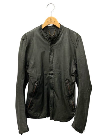 シシ ジャケット S ブラック ノーカラー ダブルジップ IT7UHP6Z17GR