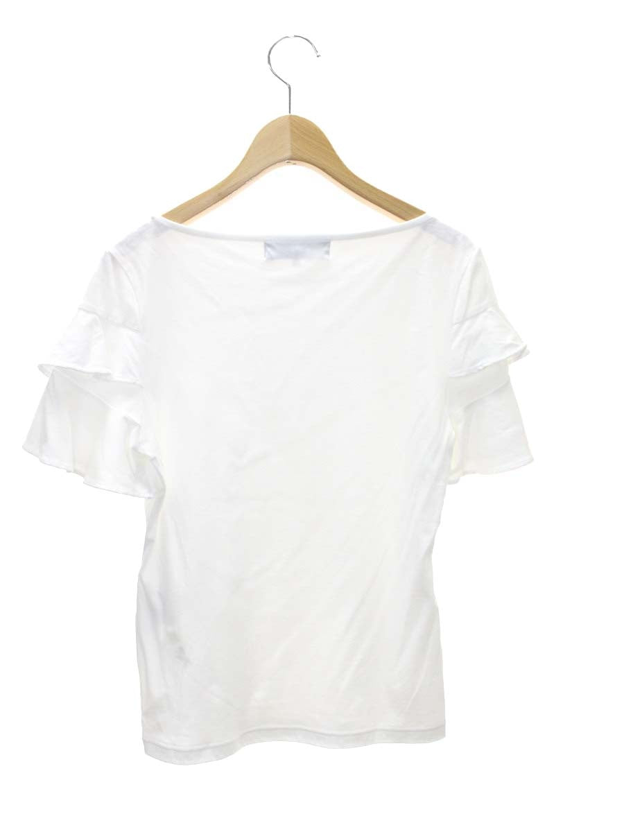 エムズグレイシー 115325 Tシャツ カットソー 38 ホワイト ラッフル袖 ITA01CG8OBOW