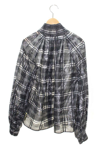 フレイアイディー シャーリングハイネックチェックブラウス FWFB225086 ブラウス 1 ブラック/グレー ITGJ4A5TZML8