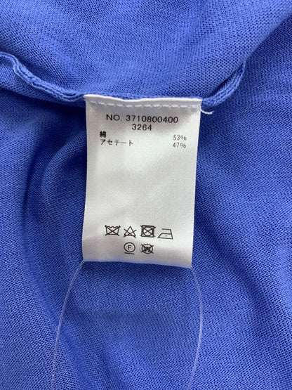 エブール ドルマンスリーブ コットン ニット カーディガン 37109800400 ブルー 薄手 螺鈿ボタン ITVFCNSTH2SZ