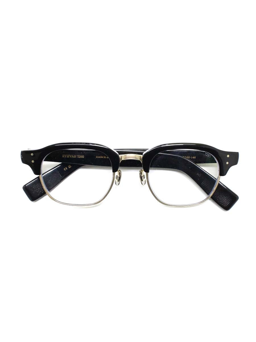 アイヴァン7285 649 メガネ ブラック/ゴールド コンビフレーム フルリム ボストン ITPZ43CFMB1Z