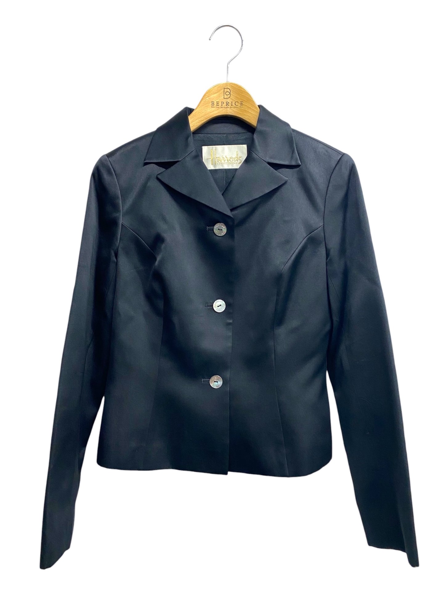 ハロッズ 10050035 ジャケット ブラック シルク 3B ITUV3T0TL20M