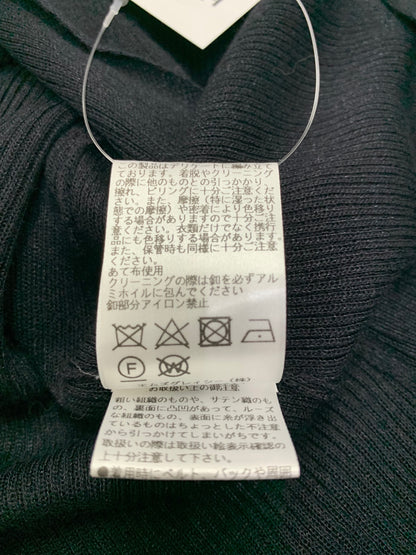 エムズグレイシー 418312 カーディガン 40 ブラック フェイクパールボタン IT4932KE928D