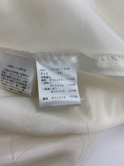 エムズグレイシー 411306 ワンピース 38 ホワイト シアー素材Aラインドレス ITBVZ5N0KZLC