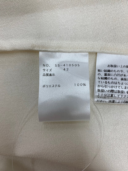 エムズグレイシー 410505 トップス 42 ホワイト パール リボン ITFJ3D8ASUNW