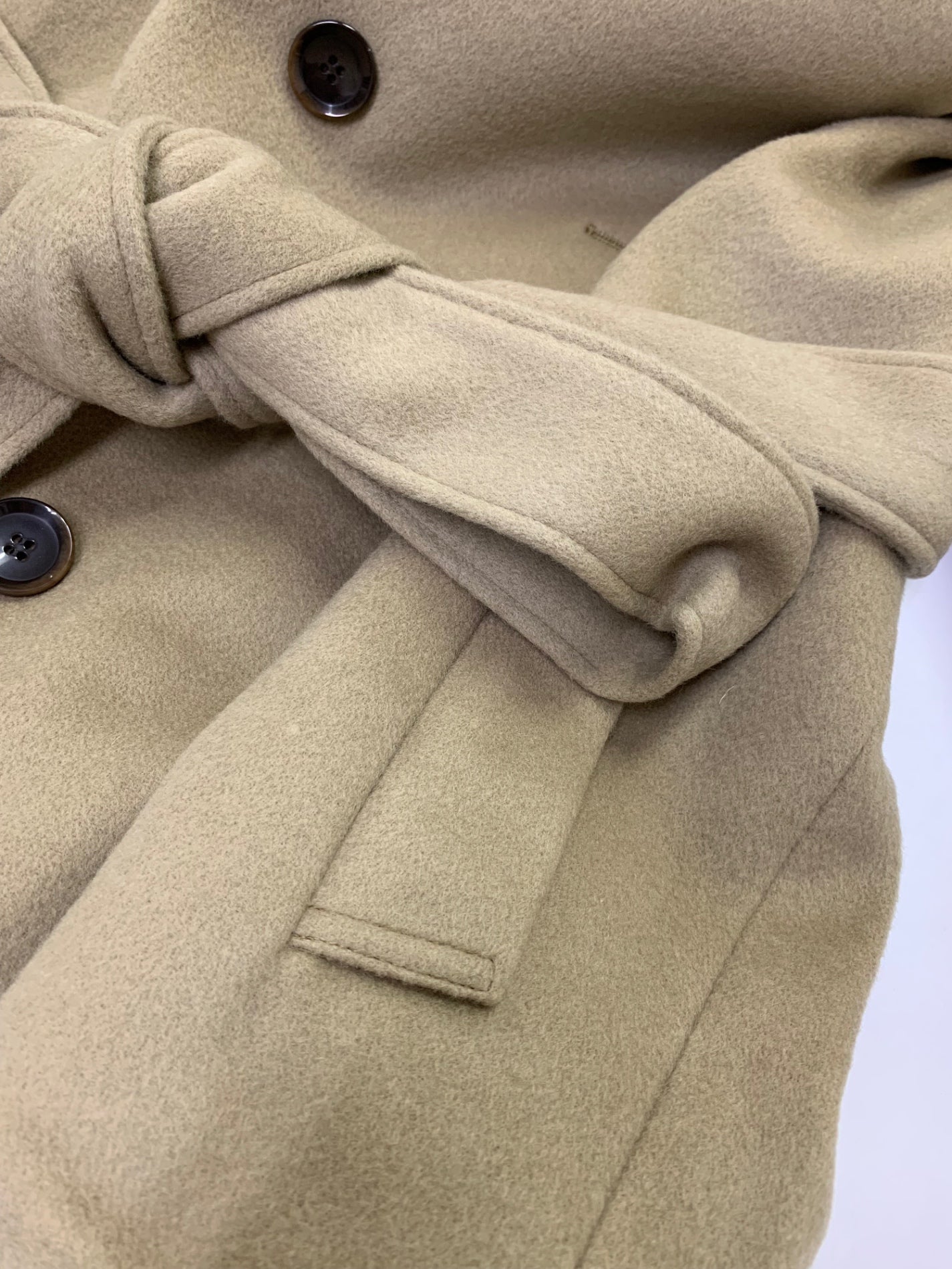 インディヴィ 【ウール】トレンチ風マニッシュコート 127-91016 38 ベージュ 24AW ITD0H30VMKNK