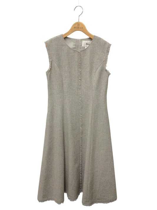 ルネ 6146140 ワンピース 36 グレー フリンジ フロントジップ ITN2RGTRKTAW