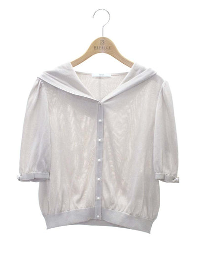 ルネ 6222010 カーディガン 36 ベージュ パール フーディ ITSFXSX5V76H