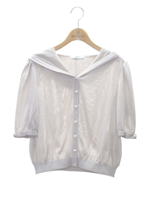 ルネ 6222010 カーディガン 36 ベージュ パール フーディ ITSFXSX5V76H