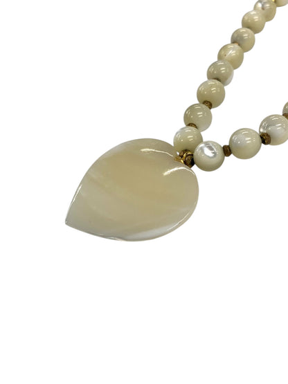 ミリアムハスケル ネックレス ホワイト ハート フェイクパール ヴィンテージ ITASDOFDXVMK