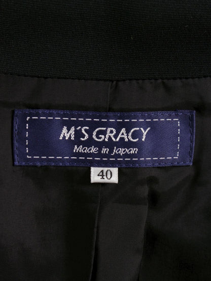 エムズグレイシー 114601 ジャケット 40 ブラック ストレッチ素材 ITUJPP80ZX6W