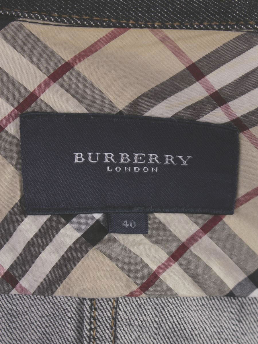 バーバリーロンドン FCA15-120-09 デニムジャケット 40 グレー ノバチェック ITP2KZQQ9461