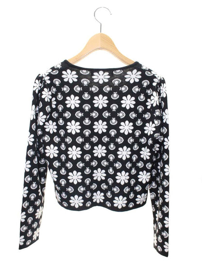 スーパービューティー カーディガン 40 ブラック フラワーモチーフ ビジュー IT9EIAYU13ZS