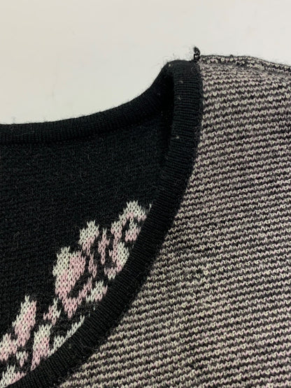 エムズグレイシー Icon Motif Knit One-piece 918567 ワンピース 38 ブラック アイコン ニット ITLURQHIZ55O