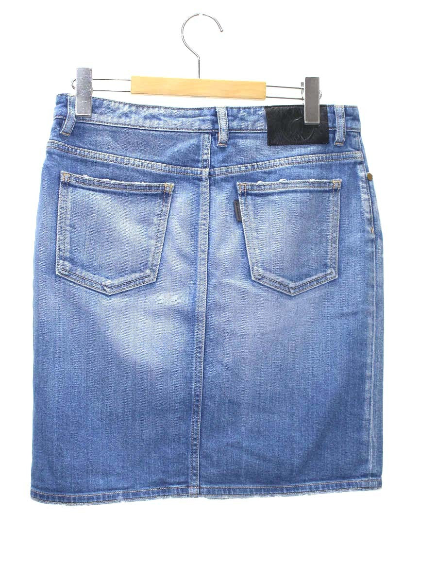 ジルサンダー POCKET SKIRT PJJWLM6643 デニムスカート S ブルー ダメージ加工 ITJWA6T8ZOXM