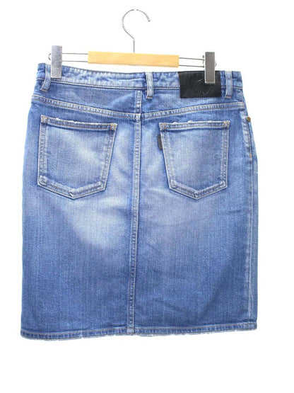 ジルサンダー POCKET SKIRT PJJWLM6643 デニムスカート S ブルー ダメージ加工 ITJWA6T8ZOXM
