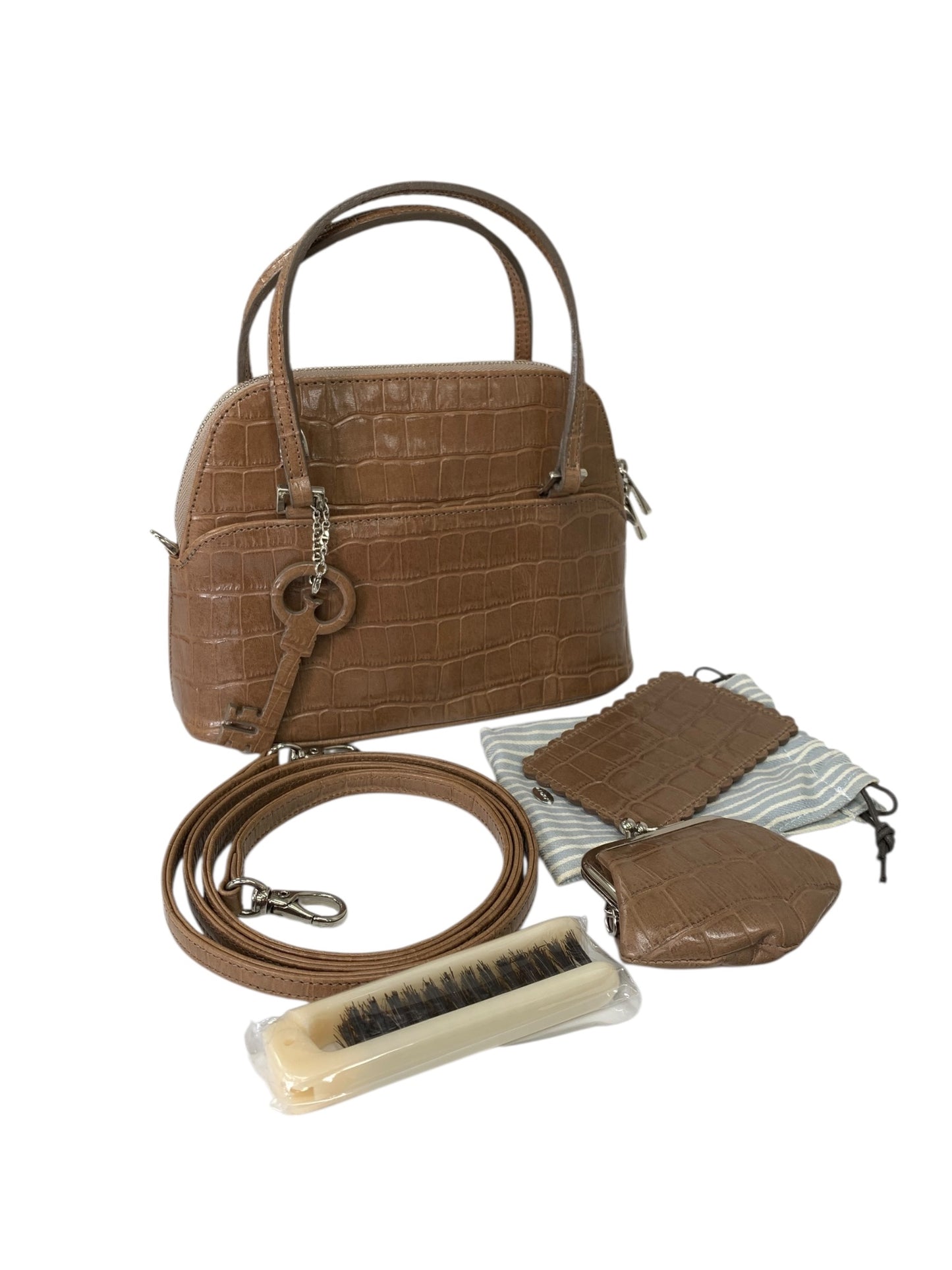 フォクシーブティック SUCCESS MACARON 27074 ショルダーバッグ ブラウン 型押しレザー ITGUBGT2QQOG