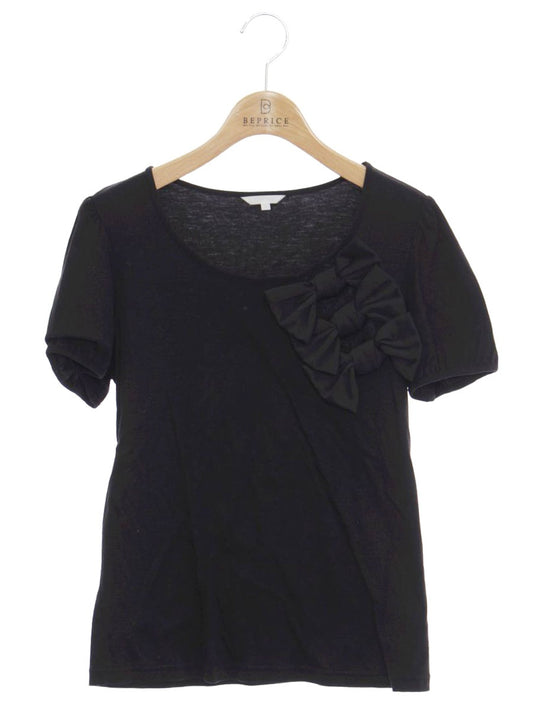 トゥービーシック W5P21-206-09 カットソー 2 ブラック 3連リボン ITD9AJR98CGW