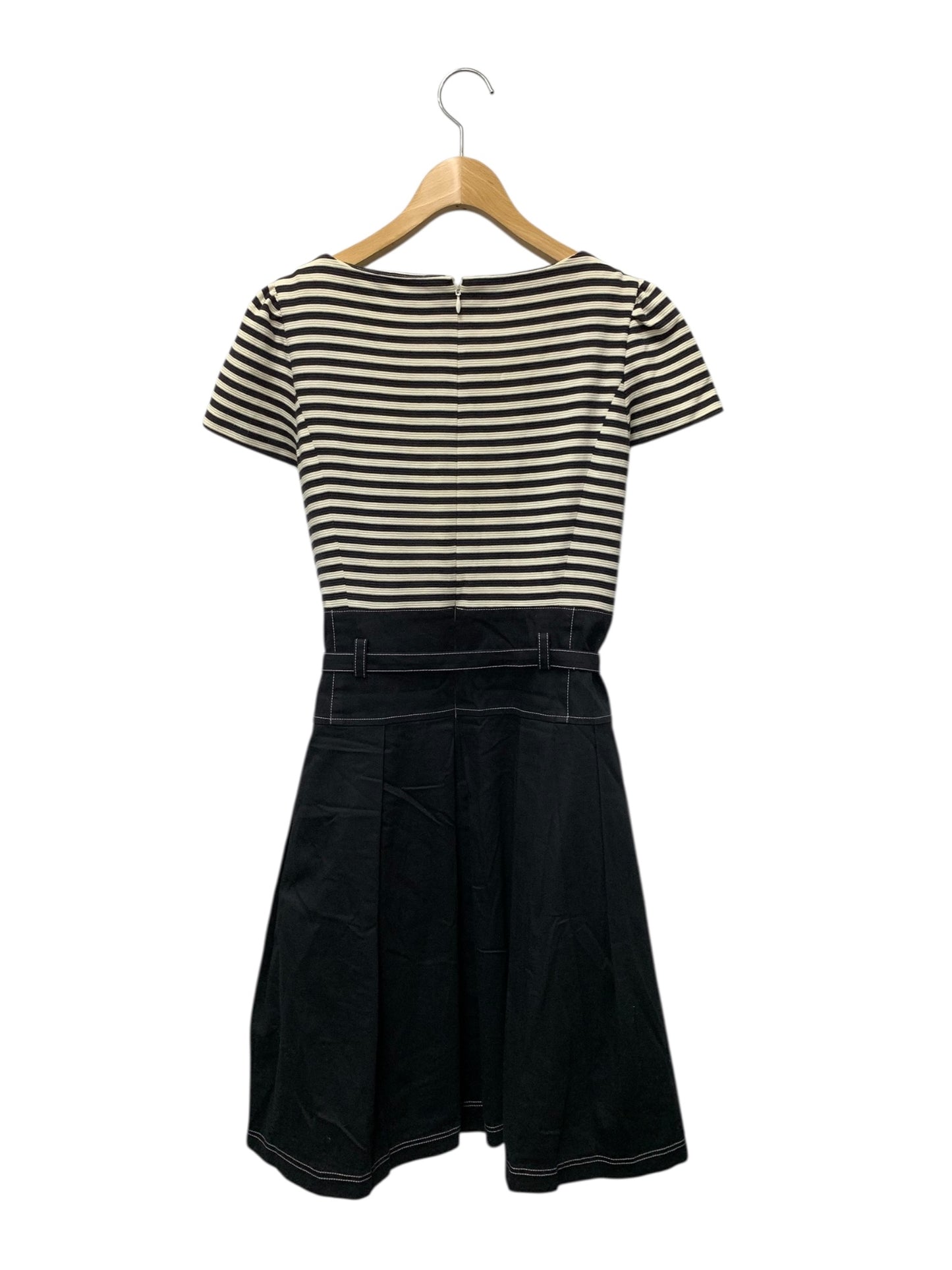 エムズグレイシー 521409 ワンピース 38 ブラック 切替 ボーダー ITEWD7KDRJ5C