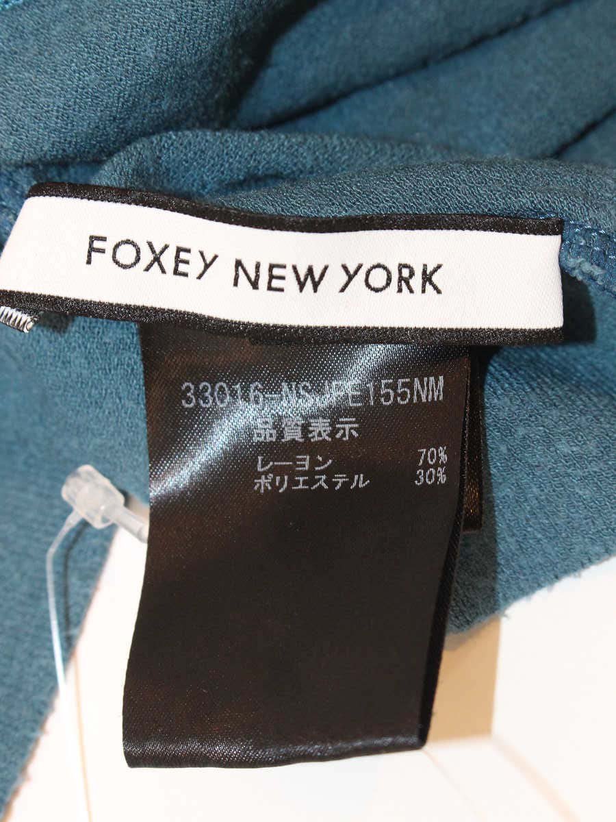 フォクシーニューヨーク ミューズカーディガン 33016 38 グリーンブルー ITP4JJWYX0IS