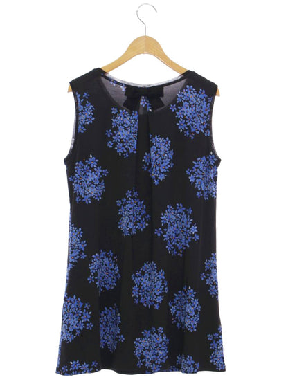 スーパービューティー トップス 40 ブルー 花 ビジュー リボン IT5PTLBN02J8 【SALE】