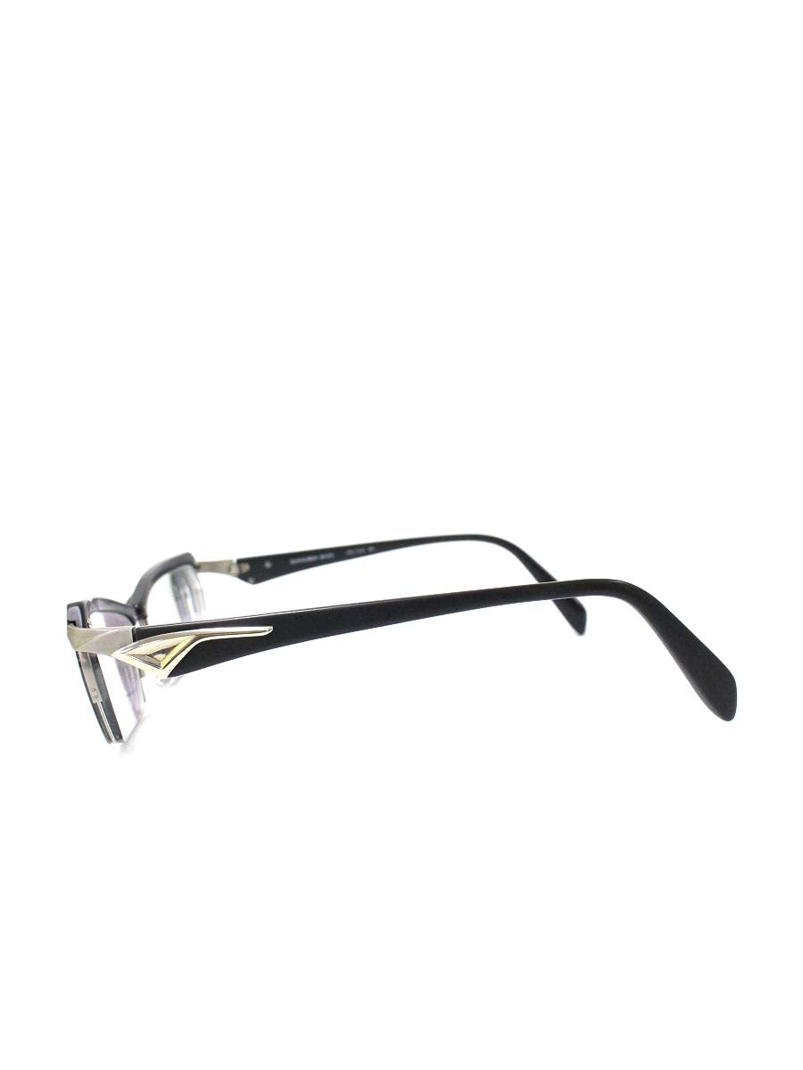 サムライ翔 SS-T24 メガネ ブラック/シルバー 智 セルフレーム ハーフリム スクエア ITMBUDXAV3NI