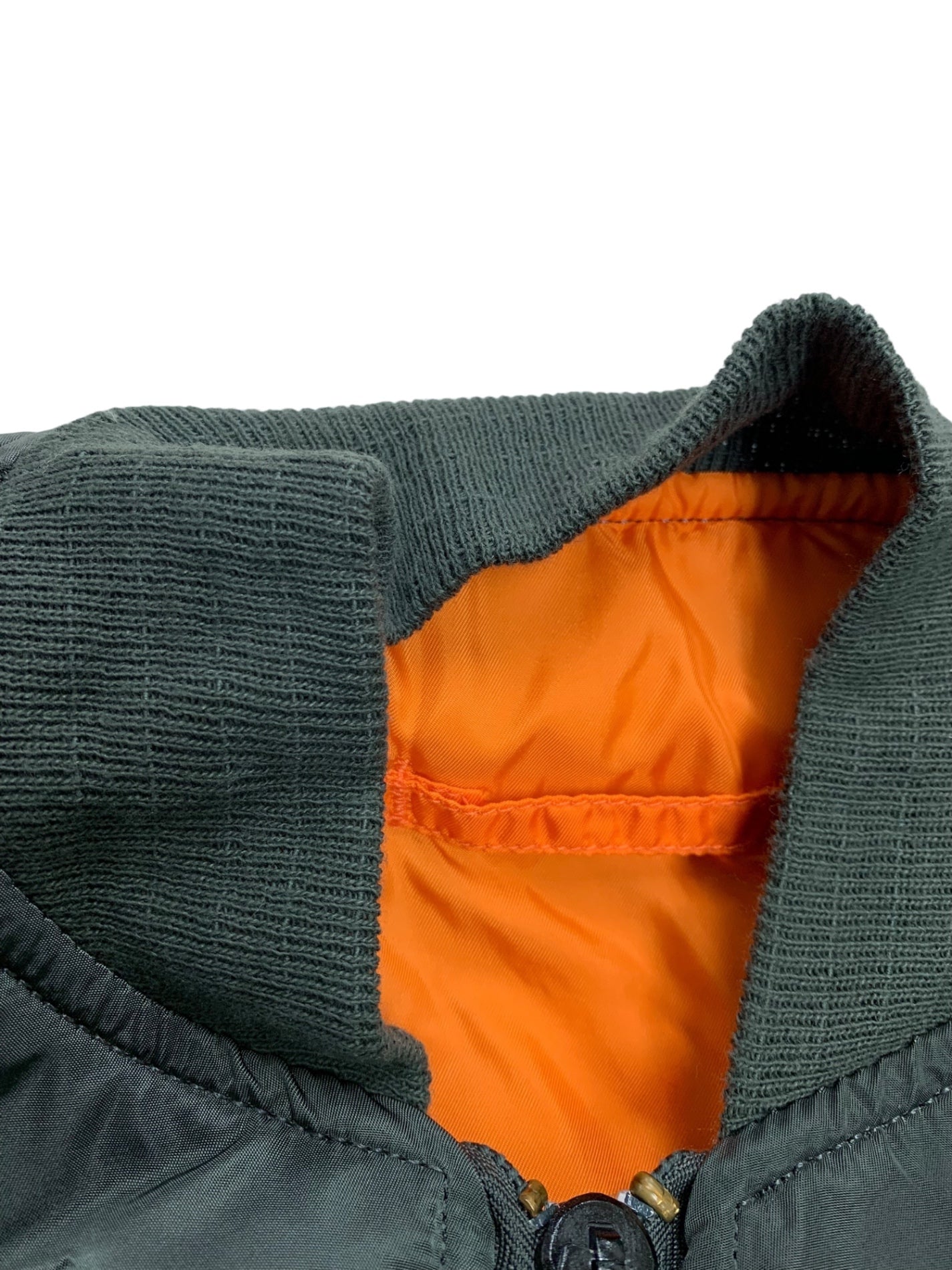 アルファインダストリーズ ブルゾン M カーキグリーン リバーシブル ロゴ刺繡(レッド) ITX7OA6Q1NQM