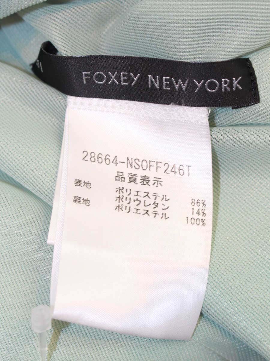 フォクシーニューヨーク 28664 ワンピース 38 グリーン  カラーグレシャスドレス ITMXF18K1KRK 【SALE】