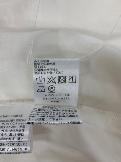 エムズグレイシー 411306 ワンピース 38 ホワイト シアー素材Aラインドレス ITX720VNB9IG