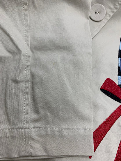 アルベロベロ 713823 コート F ベージュ ノーカラー ぶたさん フラワーモチーフ ITG2WN5EGSYO