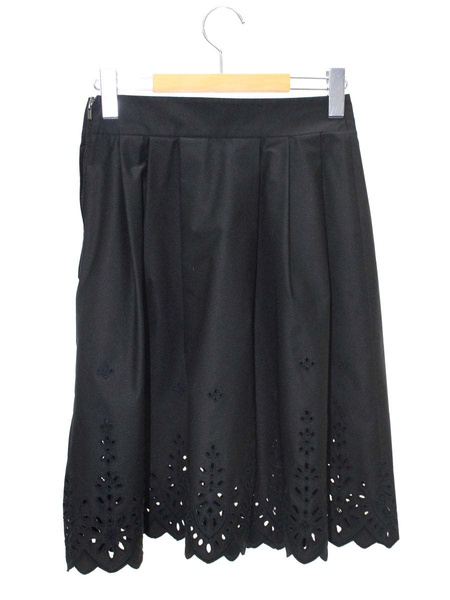 フォクシーニューヨーク ブロッサムスカート 26314 スカート 40 ブラック ITQ27YI9NHFI