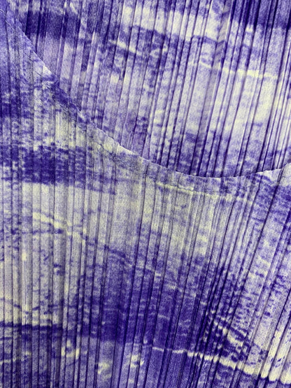 プリーツプリーズイッセイミヤケ PP31-JH925  ワンピース 3 パープル 波柄 プリーツ ITDE2WRZL1J0