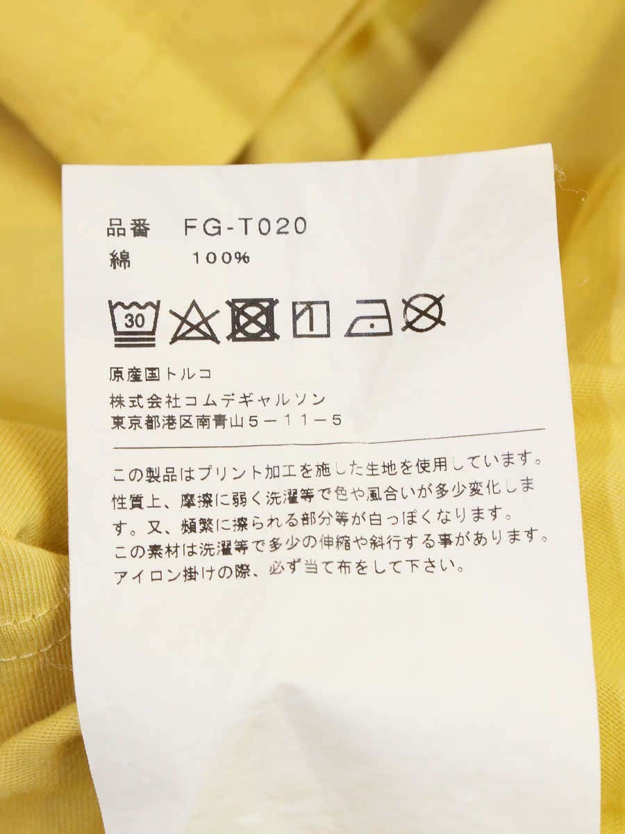 コムデギャルソンシャツ ショートスリーブTシャツ FG-T020 X イエロー ロゴ ITRKHBRCPKQW