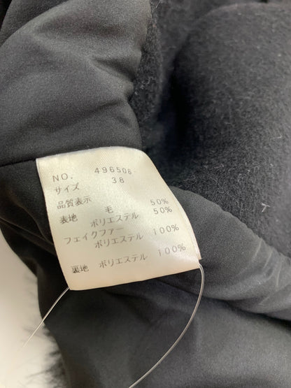 エムズグレイシー フェイクーファ切り替えボレロ 496506 ジャケット 38 ブラック IT7BIZNGF57W