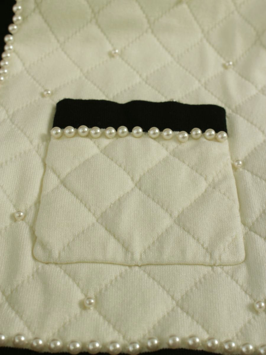 エムズグレイシー Knit Cardigan 018532 38 ホワイト パール キルティング ITQGG577IJ1S